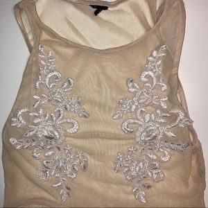 Out From Under Embellished Cropped Mesh Tank Top